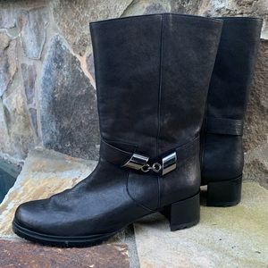 Stuart Weitzman Womens Side Zip 9.5M